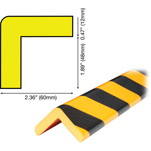 H Plus Profile 1M Corner Protection Bumper Guard Duraquip Inc