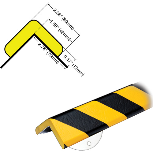 Trousse de protection murale avec butoir de protection de coin mod&egrave;le WPK H+ 1M Duraquip Inc