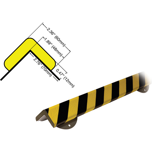 WPK-H+ Profile 1M Corner Protection Bumper Guard Wall Protection Kit Duraquip Inc