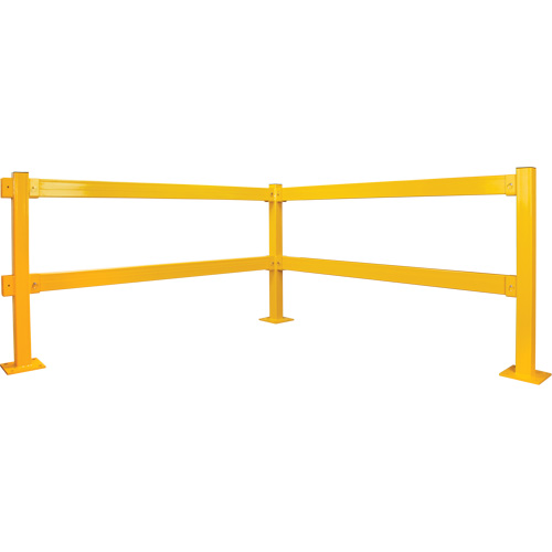 Lift-Out Light-Duty Guard Rail, Steel, 6' L x 4" H, Safety Yellow Duraquip Inc