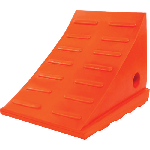 25 Ton General Purpose Wheel Chock, Urethane, Orange Duraquip Inc