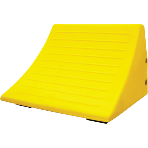 70 Ton Large Equipment Wheel Chock with Handle, Urethane, Yellow Duraquip Inc