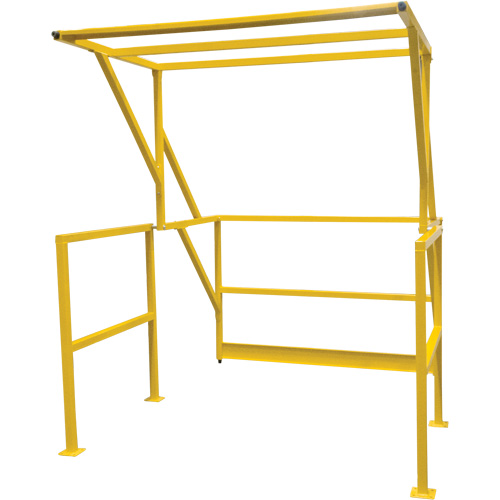 Mezzanine Safety Gate, 70" L x 77" H, 78" Raised, Yellow Duraquip Inc