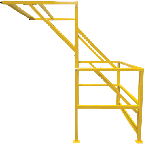Mezzanine Safety Gate, 70" L x 77" H, 78" Raised, Yellow Duraquip Inc