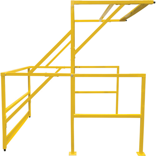 Mezzanine Safety Gate, 70" L x 77" H, 78" Raised, Yellow Duraquip Inc
