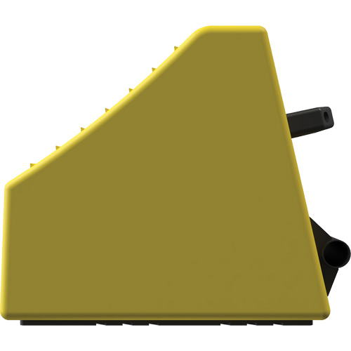 Cale de roue ultra-robuste pour l'exploitation mini&egrave;re Checkers Safety, PEHD, Jaune, 14-1/2" la x 17-1/2" p x 16" h Duraquip Inc