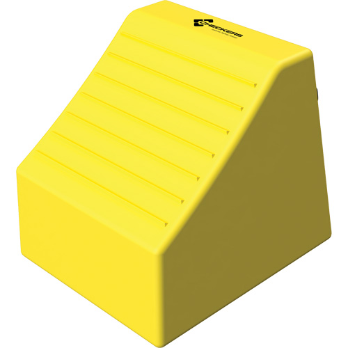Checkers Safety Heavy-Duty Ultra Class Mining Wheel Chock without Bracket, HDPE, Yellow, 14-1/2" W x 17-1/2" D x 16" H Duraquip Inc