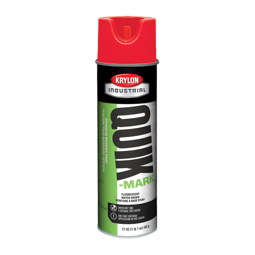 Peinture de marquage industrielle &agrave; base d'eau pour le travail en hauteur Quik-Mark, 17 oz, Canette a&eacute;rosol Duraquip Inc