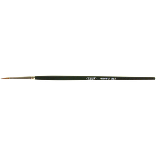 Artist Paint Brush, 3/32" Brush Width, Red Sable, Wood Handle Duraquip Inc