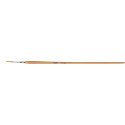 Pinceau de forme ronde en soies blanches pures pour marquage, Largeur de la brosse de 9/64", Soie blanche, Manche &agrave; Bois Duraquip Inc