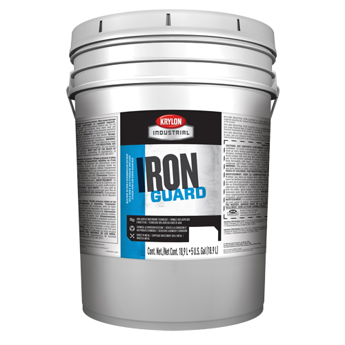 Industrial Iron Guard&reg; Water-Based Enamel, 5 gal., Pail, White Duraquip Inc
