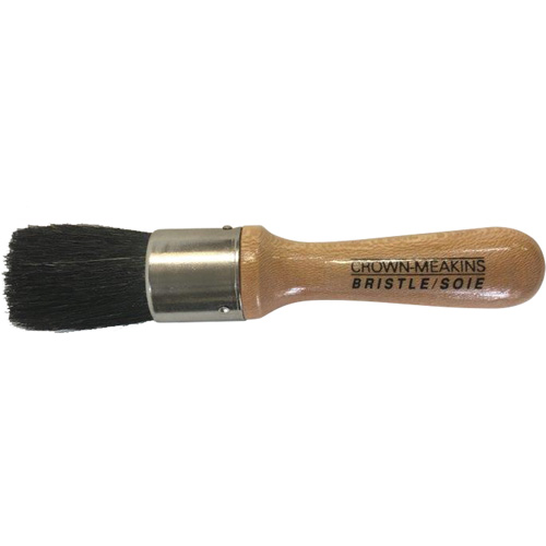 Brosse pour pochoirs, Soies naturelles, Manche Bois, Largeur de 1" Duraquip Inc