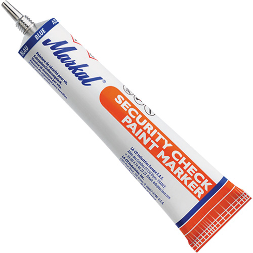 Security Check Paint Marker, 1.7 oz., Tube, Blue Duraquip Inc