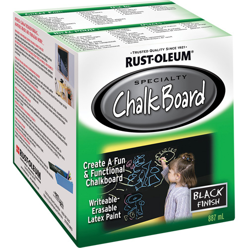 Chalk Board Paint, 877 ml, Can, Black Duraquip Inc