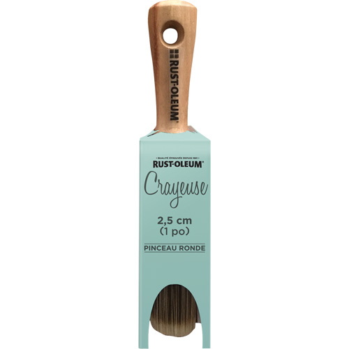 Pinceau &agrave; soies ovales Chalked, Polyester/Synth&eacute;tique, Manche Bois, Largeur de 1" Duraquip Inc
