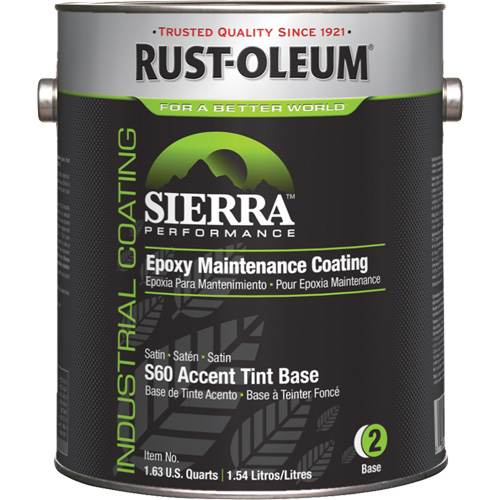 Rev&ecirc;tement dentretien &eacute;poxydique &agrave; base deau Sierra Performance S60 Base pour accents, Gallon, Base &agrave; teinter Duraquip Inc