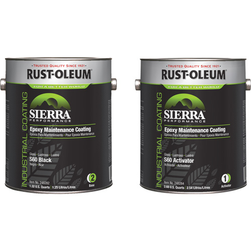 Trousse de rev&ecirc;tement dentretien &eacute;poxydique &agrave; base deau Sierra S60, Gallon, Noir Duraquip Inc