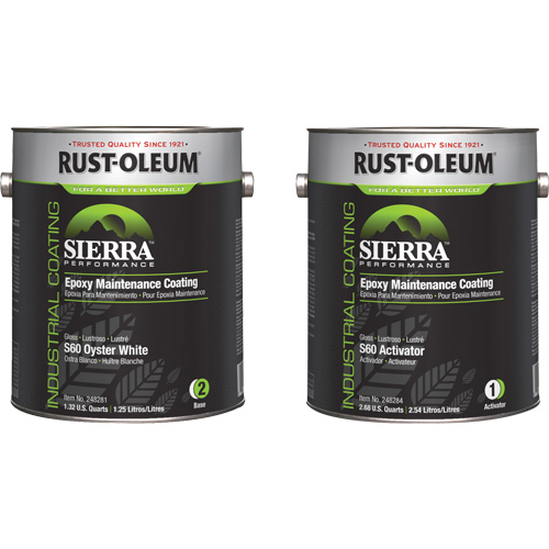 Sierra S60 Water-Based Epoxy Maintenance Coating Kit, Gallon, White Duraquip Inc