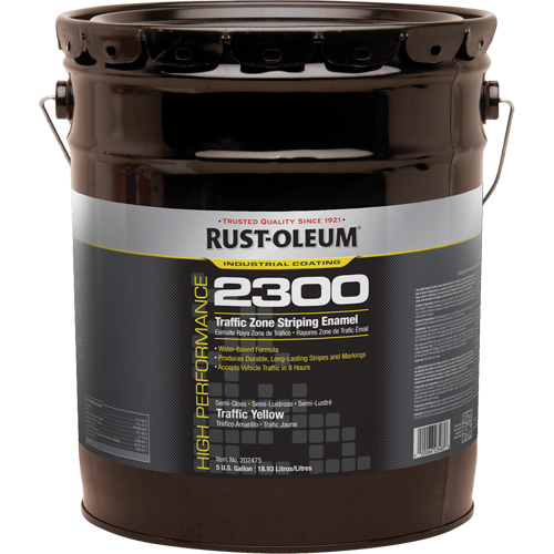 Peinture pour traçage de ligne invers&eacute;e Syst&egrave;me 2300 &agrave; haut rendement, Jaune, 5 gal., Seau Duraquip Inc