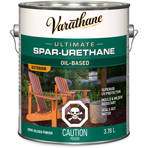 Fini diamant pour bois Varathane ext&eacute;rieur, 3,78 L, Transparent, Semi-brillant Duraquip Inc