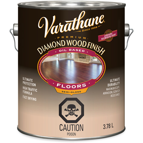Enduit pour plancher &agrave; fini diamant pour bois Varathane, 3,78 L, Transparent, Semi-brillant Duraquip Inc