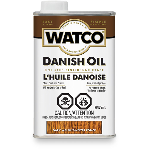 Huile danoise Watco, 947 ml, Noyer fonc&eacute;, Transparent Duraquip Inc