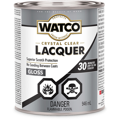 Watco&reg; Lacquer Wood Finish, 946 ml, Clear, Gloss Duraquip Inc