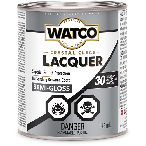 Watco&reg; Lacquer Wood Finish, 946 ml, Clear, Semi-Gloss Duraquip Inc