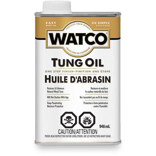 Watco&reg; Tung Oil, 946 ml, Clear, Transparent Duraquip Inc