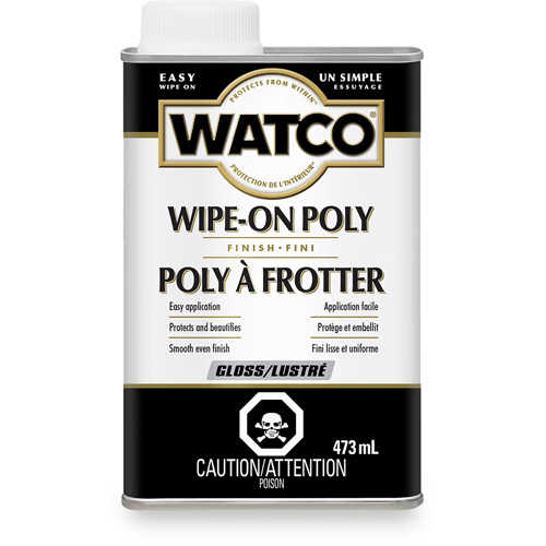 Watco&reg; Wipe-on Poly Stain, 473 ml, Clear, Gloss Duraquip Inc