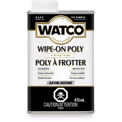 Teinture &agrave; essuyage en poly Watco, 473 ml, Transparent, Satin Duraquip Inc