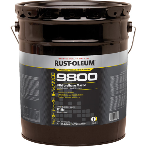 9800 System DTM Urethane Mastic, 5 gal., White, High-Gloss Duraquip Inc