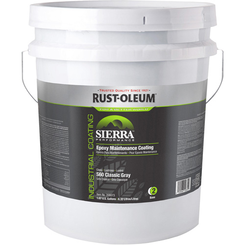Sierra Performance S40 Floor Coating Base Component, 5 gal., Water-Based, High-Gloss, Grey Duraquip Inc