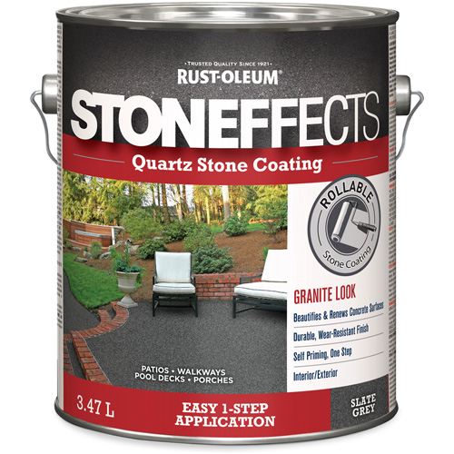 Stoneffects Quartz Stone Coating, 3.78 L, Water-Based, Textured, Grey Duraquip Inc