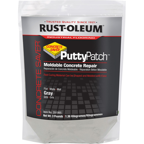 Concrete Saver Putty Patch Patching Material, Bag, Grey Duraquip Inc