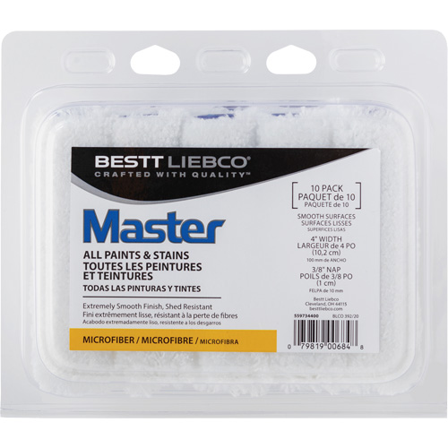 Couvre-rouleau en microfibre Master, Nap 10 mm (3/8"), 101,6 mm (4") l Duraquip Inc