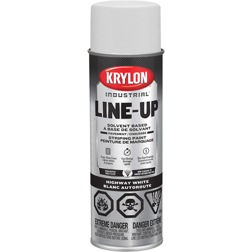 Professional Solvent-Based Marking Paint, White, 18 oz., Aerosol Can Duraquip Inc