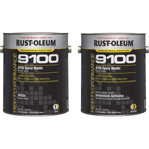 Ensemble de base et d'activateur pour mastic &eacute;poxy DTM du syst&egrave;me 9100, Blanc, Gallon Duraquip Inc