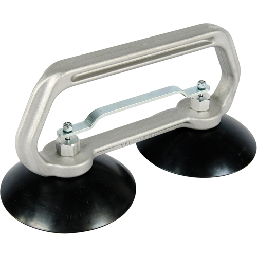 Appareils &agrave; ventouses - Ventouse double industrielle, 75 lb Capacit&eacute;, 5", Barre &agrave; tirer, 10" Longueur de la manche Duraquip Inc