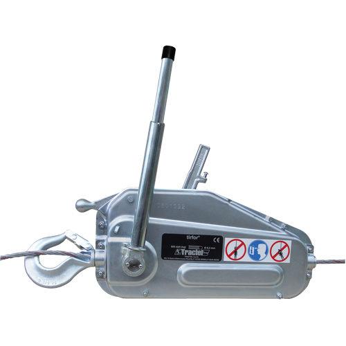 Tirfor&reg; Wire Rope Hoist - TU17, 5/16" Wire Diameter, 2000 lbs. (1 tons) Capacity Duraquip Inc