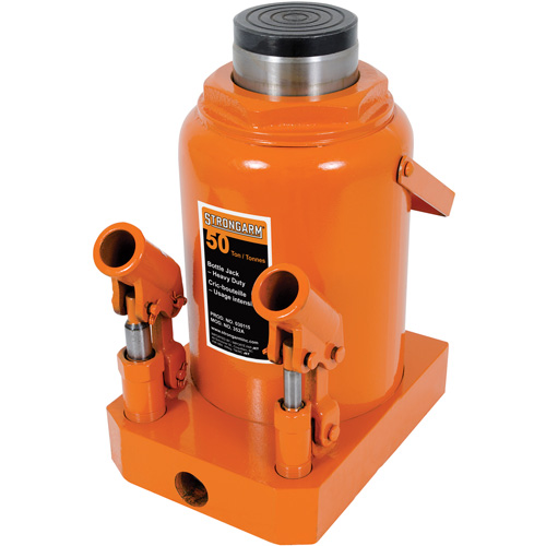 352A Cric-bouteille, 50 tonnes, Hydraulique &agrave; main, 19-3/4" Hauteur &eacute;lev&eacute;e Duraquip Inc