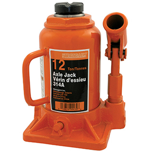 314A Bottle Jack, 12 tons, Manual Hydraulic, 13" Raised Height Duraquip Inc