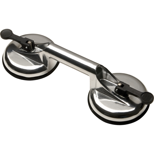 Manually Operated Hand Vacuum Cups - Double Handcup, 66 lbs. Capacity, 4-5/8", Lever, 13" Handle Length Duraquip Inc