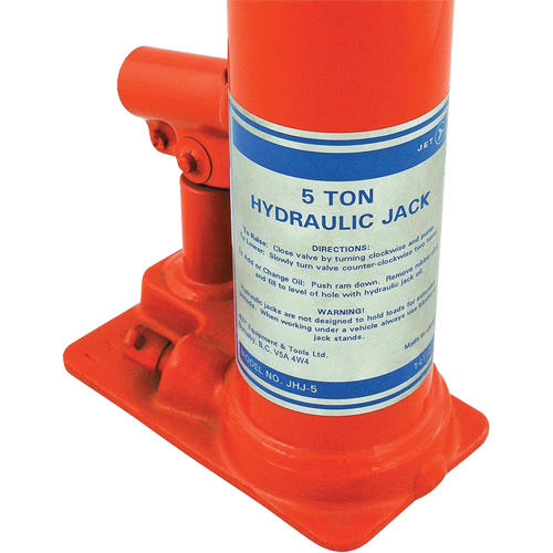 JHJ-5 Super Heavy-Duty Bottle Jack, 5 Ton(s), 15-3/8" Raised Height Duraquip Inc