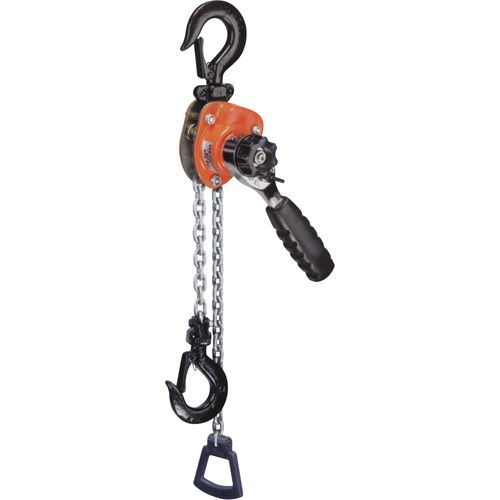 Series 602 Mini Ratchet Lever Hoist, 10' Lift, 550 lbs. (0.275 tons) Capacity, Steel Chain Duraquip Inc