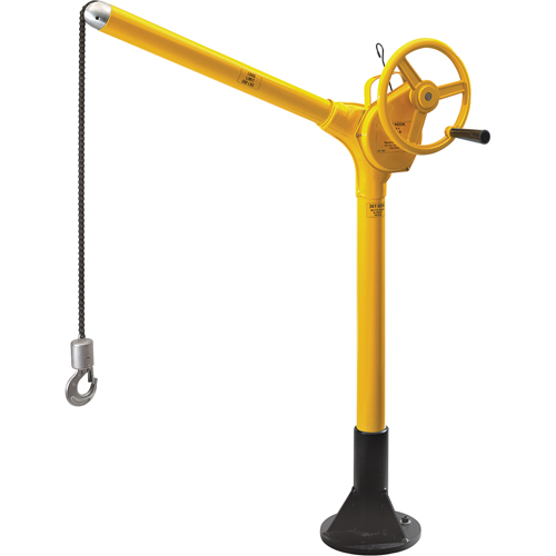 Tall Industrial Lifting Device with Bolt-Down Base, 500 lbs. (0.25 tons) Capacity Duraquip Inc
