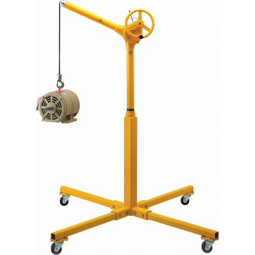 Tall Industrial Lifting Device with Mobile Base, 500 lbs. (0.25 tons) Capacity Duraquip Inc