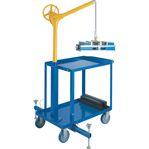 Tall Industrial Lifting Device with Mobile Cart, 500 lbs. (0.25 tons) Capacity Duraquip Inc