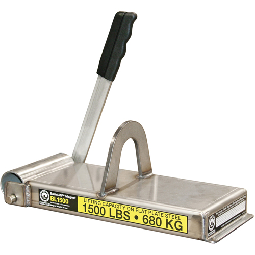 Basiclift Magnets, 1500 lbs. (0.75 tons) Holding Cap., 14-1/2" L x 5-5/8" W x 5-1/2" H Duraquip Inc