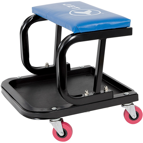 JMS-641A Mechanic's Roller Seat, Vinyl, Blue, 300 lbs. Capacity Duraquip Inc